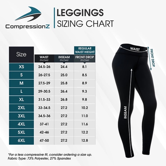 CompressionZ Women's Compression Leggings - Tangled Black - Size Med - Picture 4 of 4